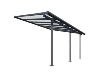 NADSTREEK ZA TERASO PALRAM SIERRA, SIVA/TRANSPARENT 3X4,25M